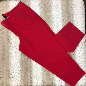Red Lane Bryant Ashley Ankle Pants